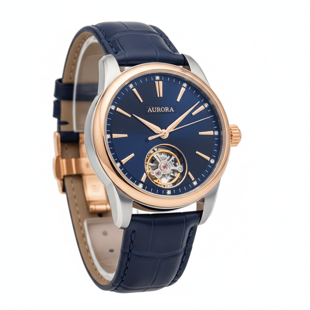 Luxury watch product photography with professional lighting