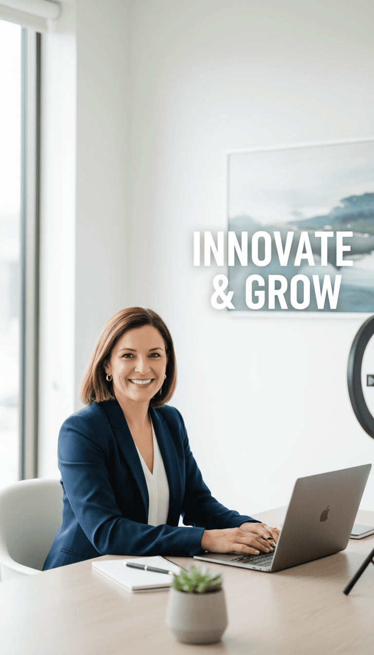 Business owner portrait in professional office
