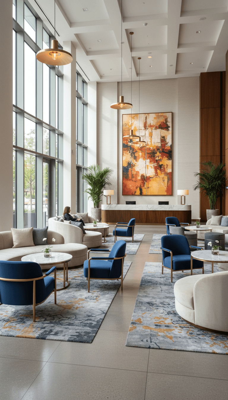 Welcoming hotel lobby showcasing professional hospitality photography
