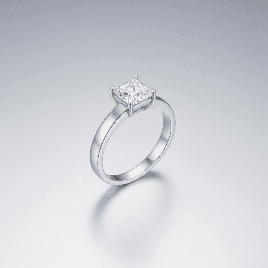 Jewelry ring product photo with studio lighting